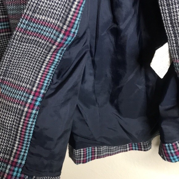 Vintage roxy plaid flannel fall Y2K trench coat size small cute - Picture 9 of 12